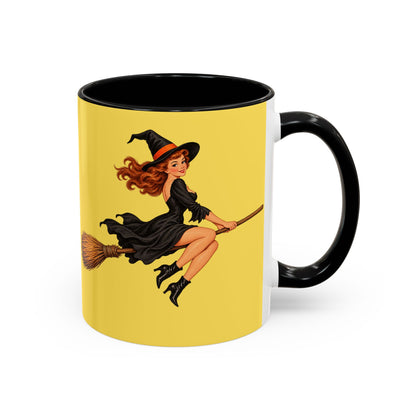 Hazel Hex Yellow Accent Mug by CreepyCrafts.boo
