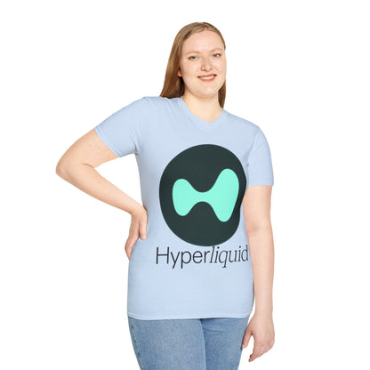 Hyperliquid Black font Unisex T-Shirt by cypherpunkgear.com