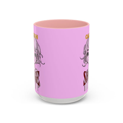 Caution, Savage Pink Accent Mug by cypherpunkgear.com