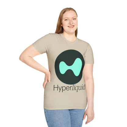 Hyperliquid Black font Unisex T-Shirt by cypherpunkgear.com