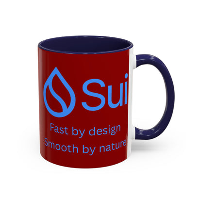 SUI Red Accent Mug by cypherpunkgear.com