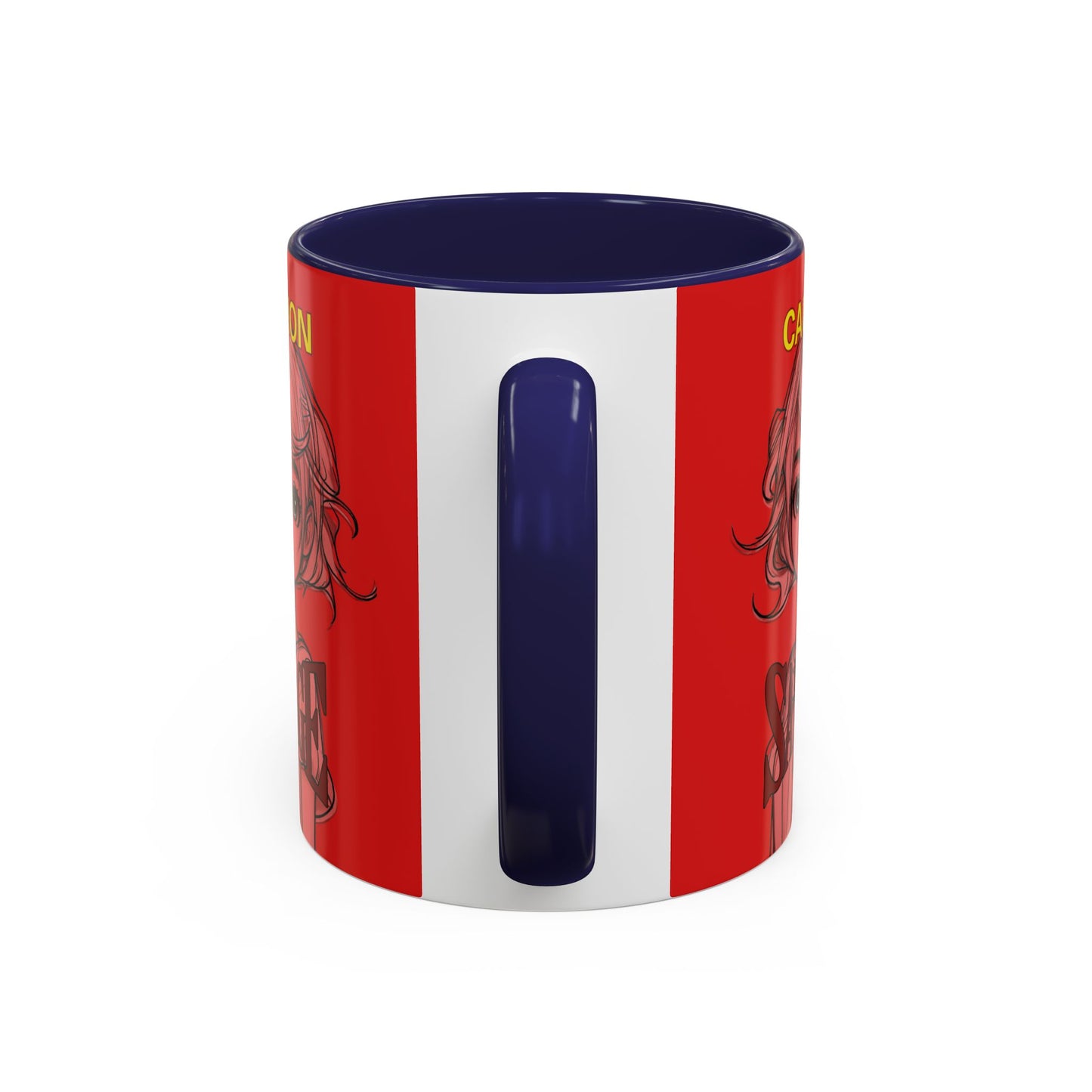 Caution, Savage Red Accent Mug by cypherpunkgear.com