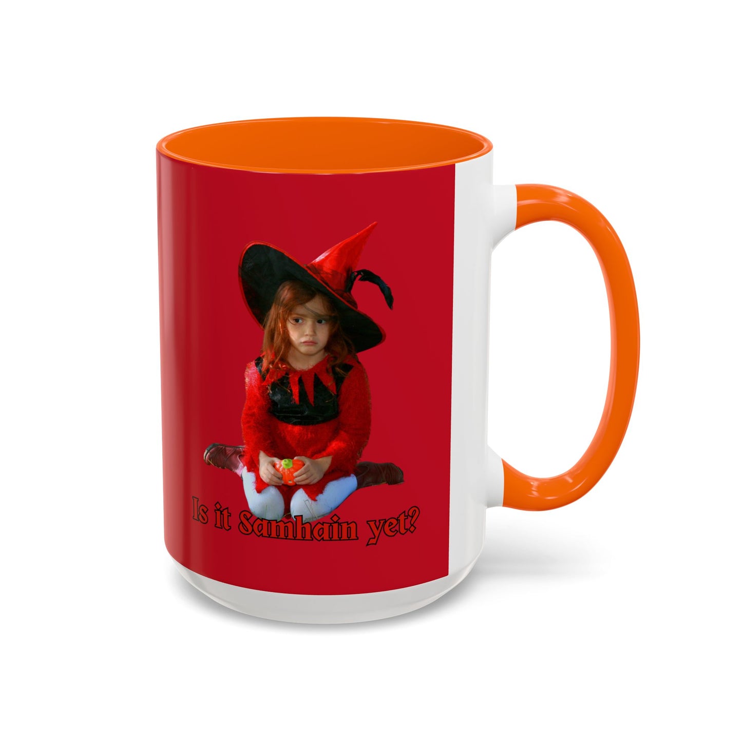 Is it Samhain yet? Red Accent Mug by CreepyCrafts.boo