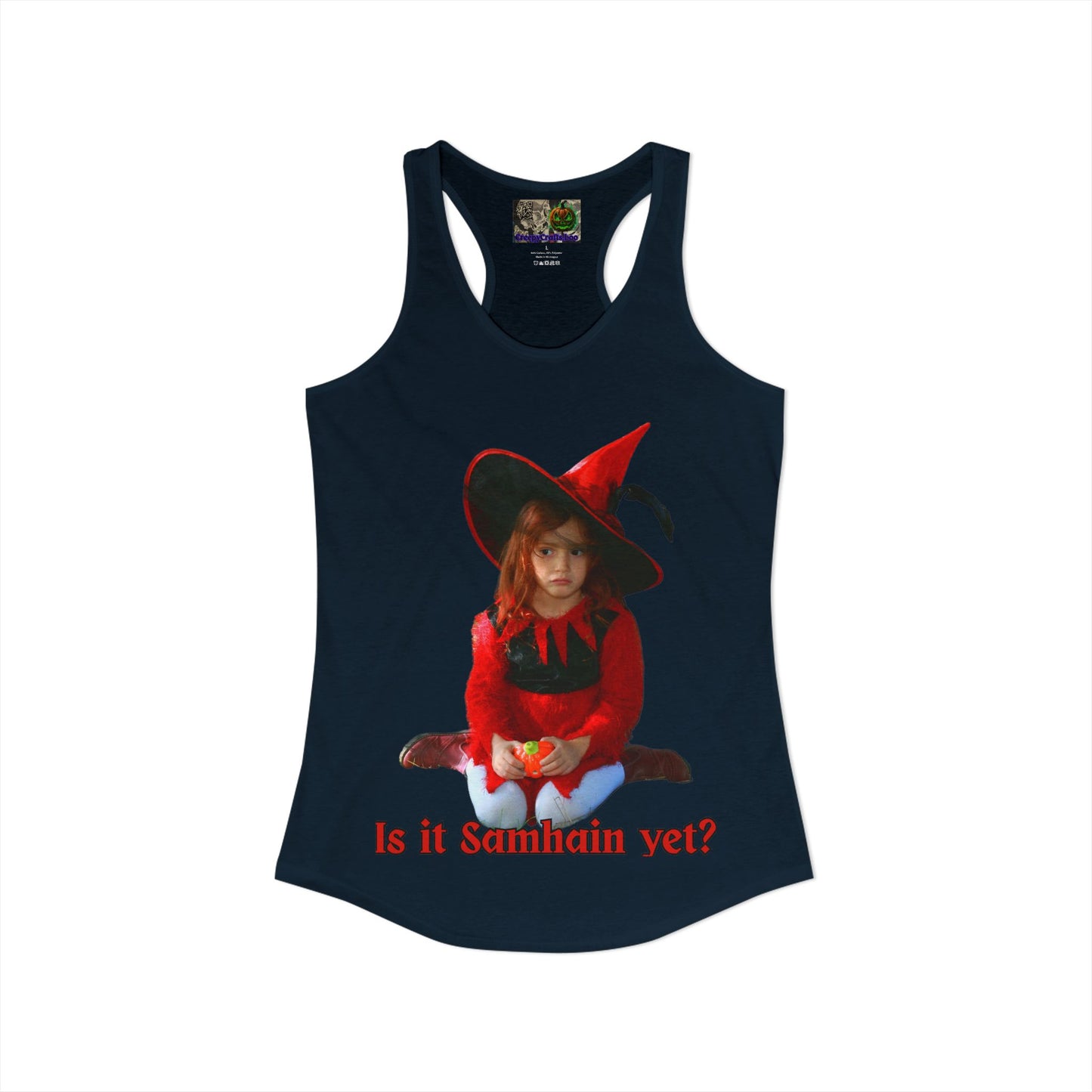 Is it Samhain yet? Women's Racerback Tank Top by CreepyCrafts.boo