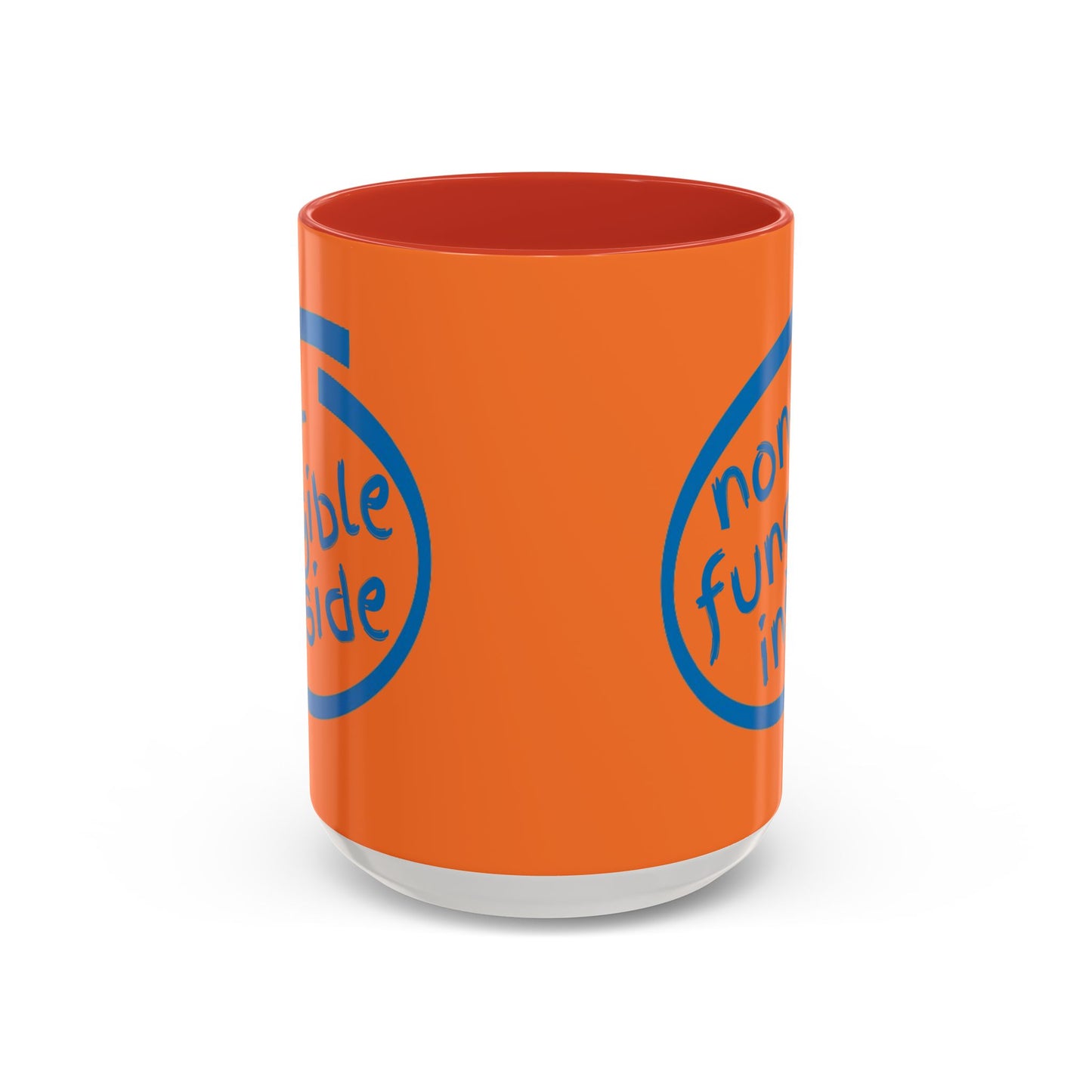 Non-Fungible Inside Orange Accent Mug by cypherpunkgear.com
