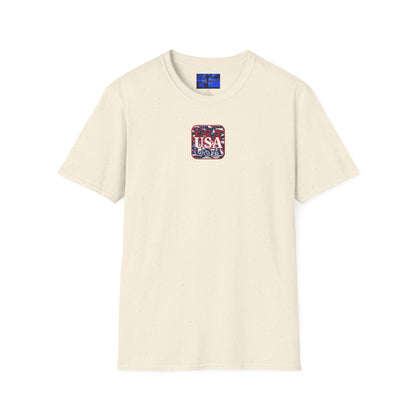 2-sided Red WHITE and Blue USA Patriot Light colors Unisex T-Shirt by cypherpunkgear.com