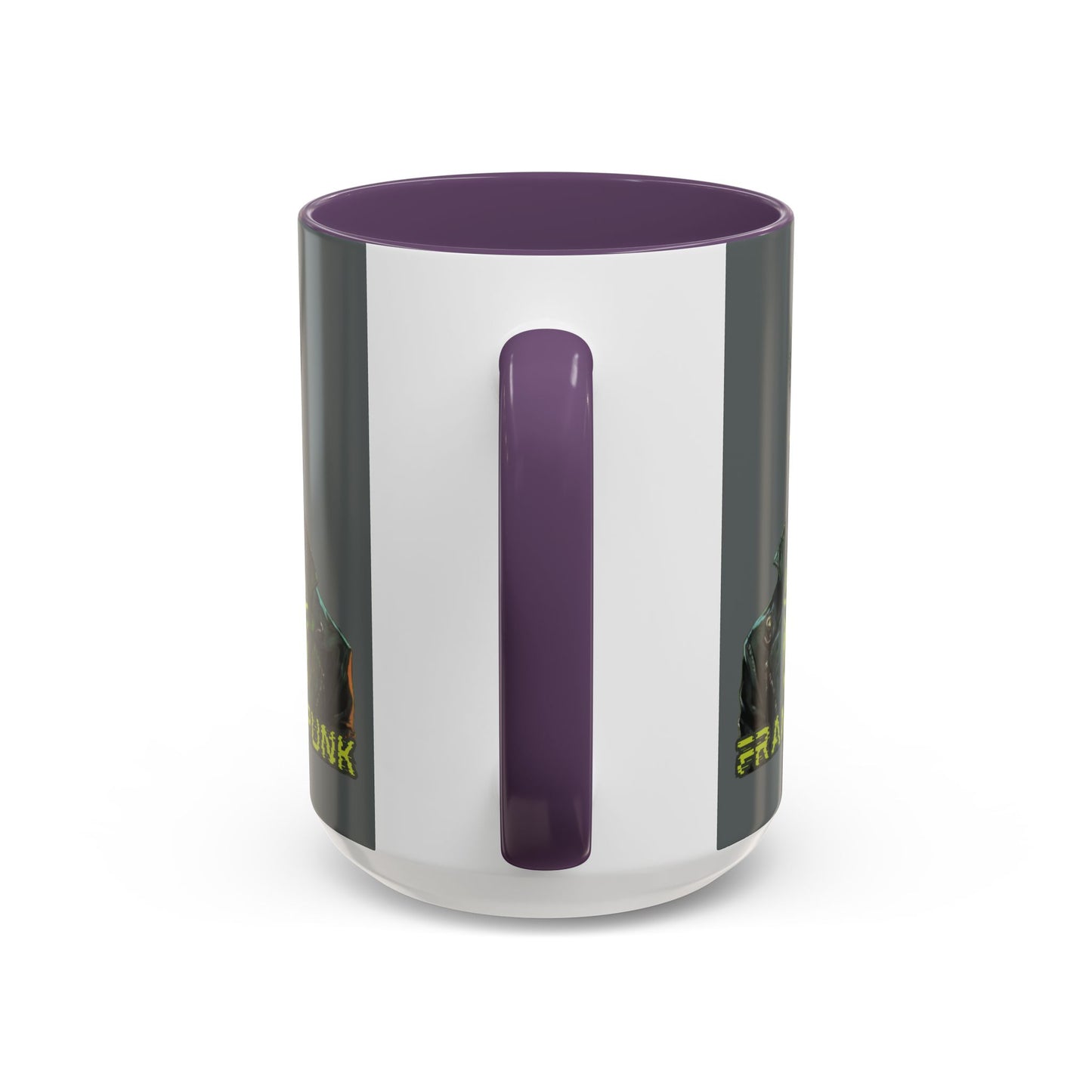 Frankenpunk Grey Accent Mug by CreepyCrafts.boo