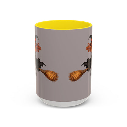 Hazel Hex Grey Accent Mug by CreepyCrafts.boo