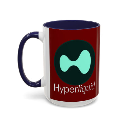 Hyperliquid White font Red Accent Mug by cypherpunkgear.com