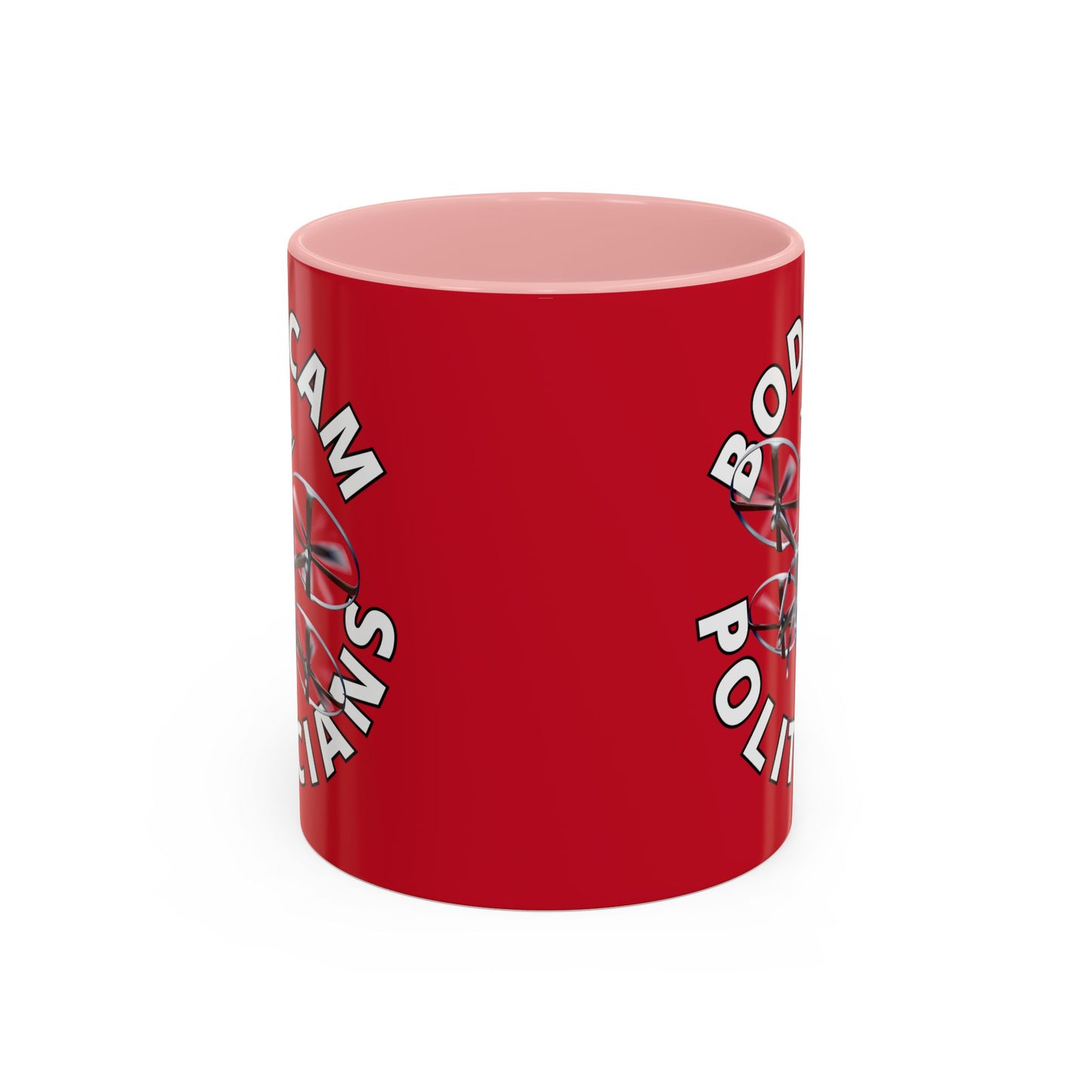 Bodycam the Politicians Drone Red Accent Mug by cypherpunkgear.com