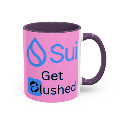 Sui: Get Slushed Pink Accent Mug by cypherpunkgear.com