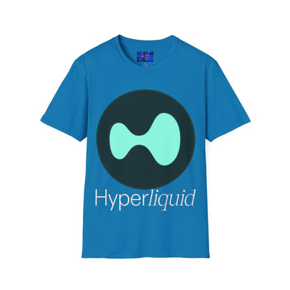 Hyperliquid White font Unisex T-Shirt by cypherpunkgear.com
