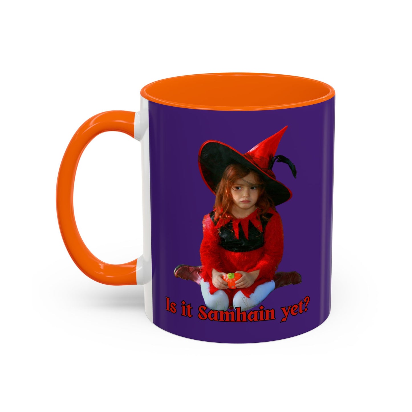 Is it Samhain yet? Dark Purple Accent Mug by CreepyCrafts.boo