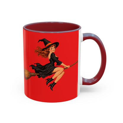 Hazel Hex Red Accent Mug by CreepyCrafts.boo