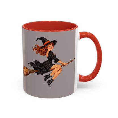 Hazel Hex Grey Accent Mug by CreepyCrafts.boo