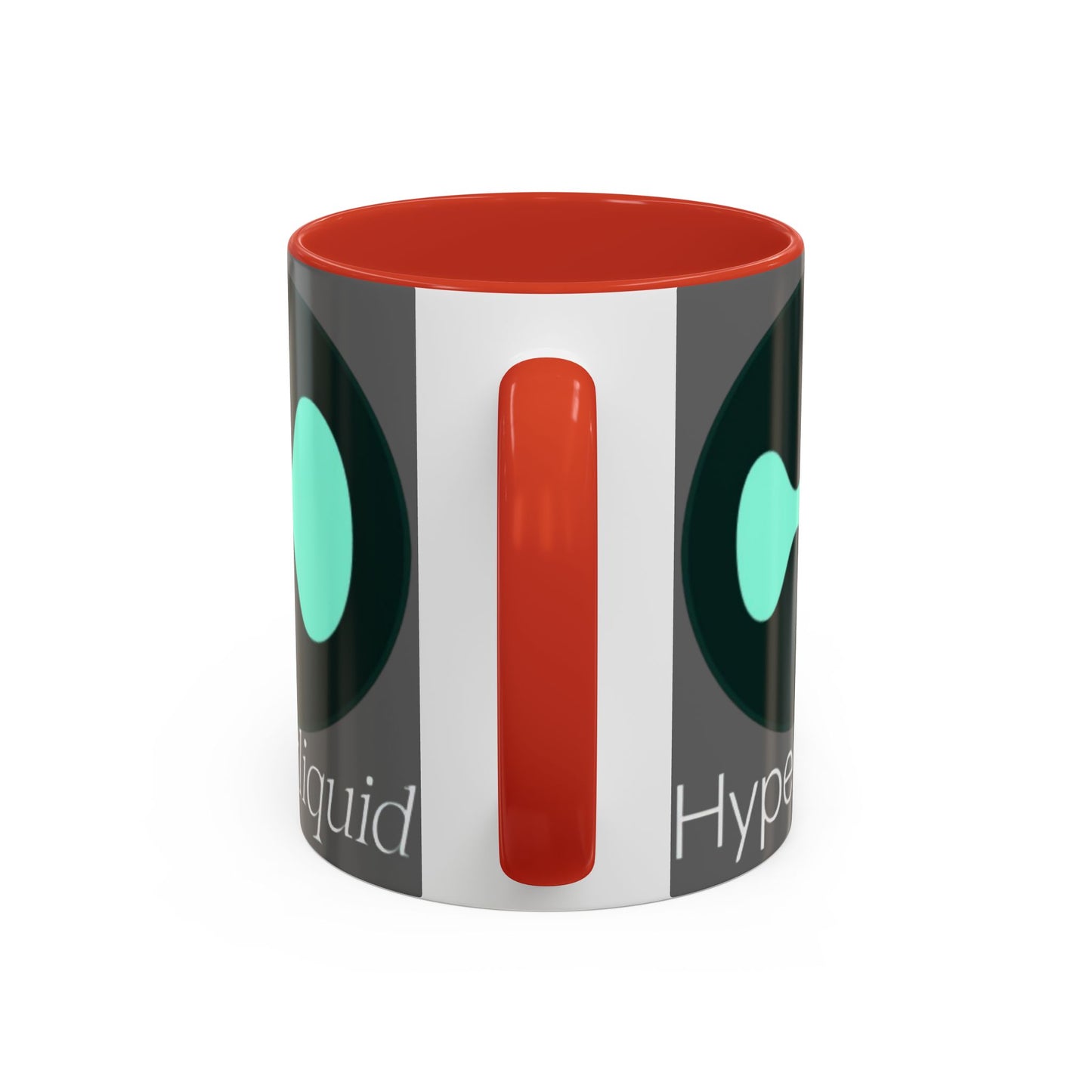 Hyperliquid White font Grey Accent Mug by cypherpunkgear.com