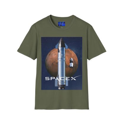 SpaceX Mars Unisex T-Shirt by cypherpunkgear.com