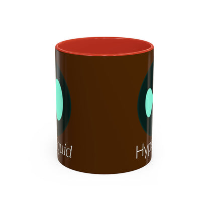 Hyperliquid White font Brown Accent Mug by cypherpunkgear.com