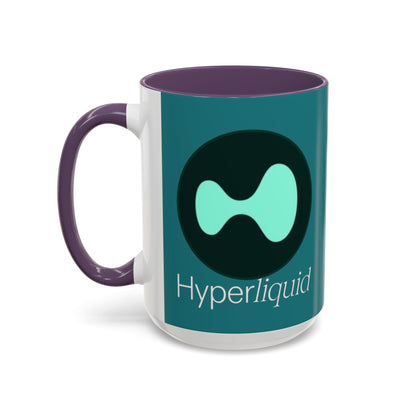 Hyperliquid White font Hyperliquid Accent Mug by cypherpunkgear.com