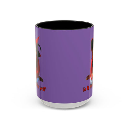 Is it Samhain yet? Light Purple Accent Mug by CreepyCrafts.boo