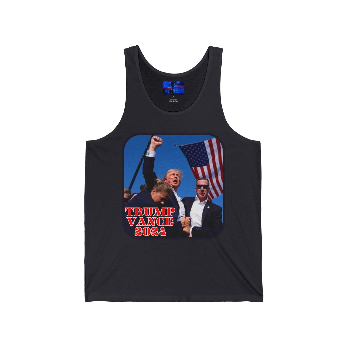 Trump and Vance 2024 Unisex Jersey Tank Top by cypherpunkgear