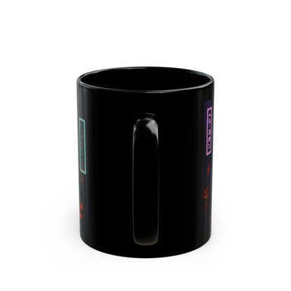 Hethyr Neon Black Mug by CreepyCrafts.boo
