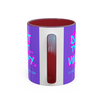 Don't Trust...Verify. Light Purple Accent Mug by cypherpunkgear.com