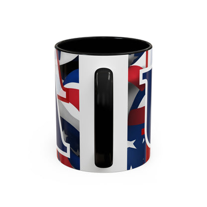 USA! USA! USA BLfont Patriot Accent Mug by cypherpunkgear