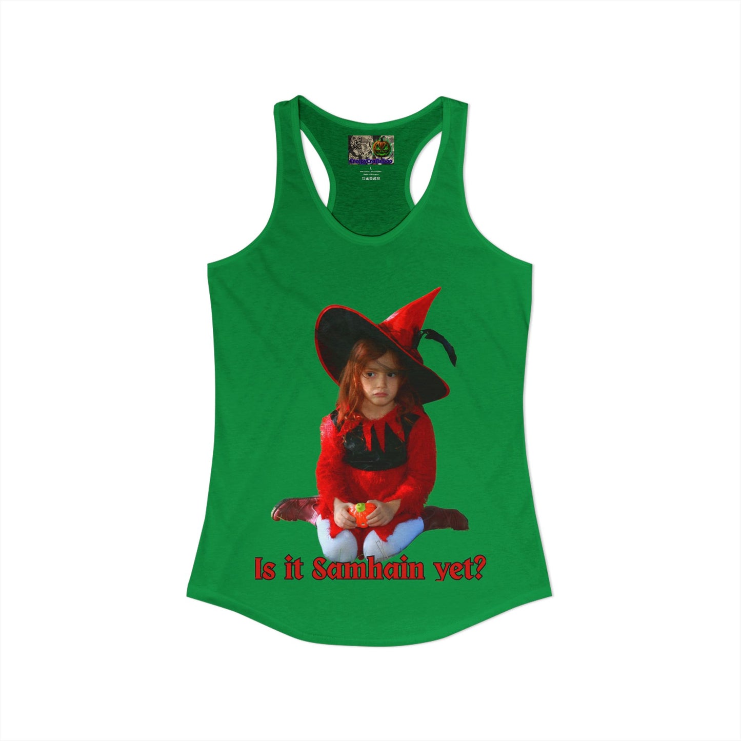 Is it Samhain yet? Women's Racerback Tank Top by CreepyCrafts.boo