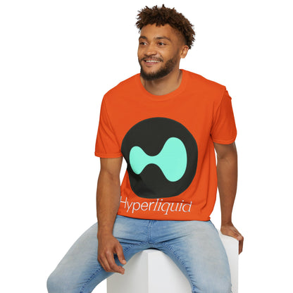 Hyperliquid White font Unisex T-Shirt by cypherpunkgear.com