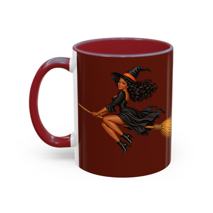 Velvet Vex Brown Accent Mug by CreepyCrafts.boo