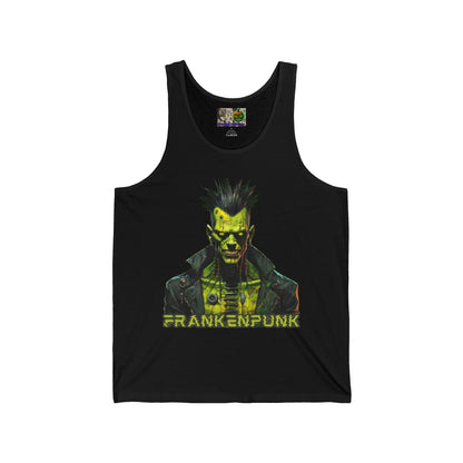 Frankenpunk Unisex Jersey Tank Top by CreepyCrafts.boo