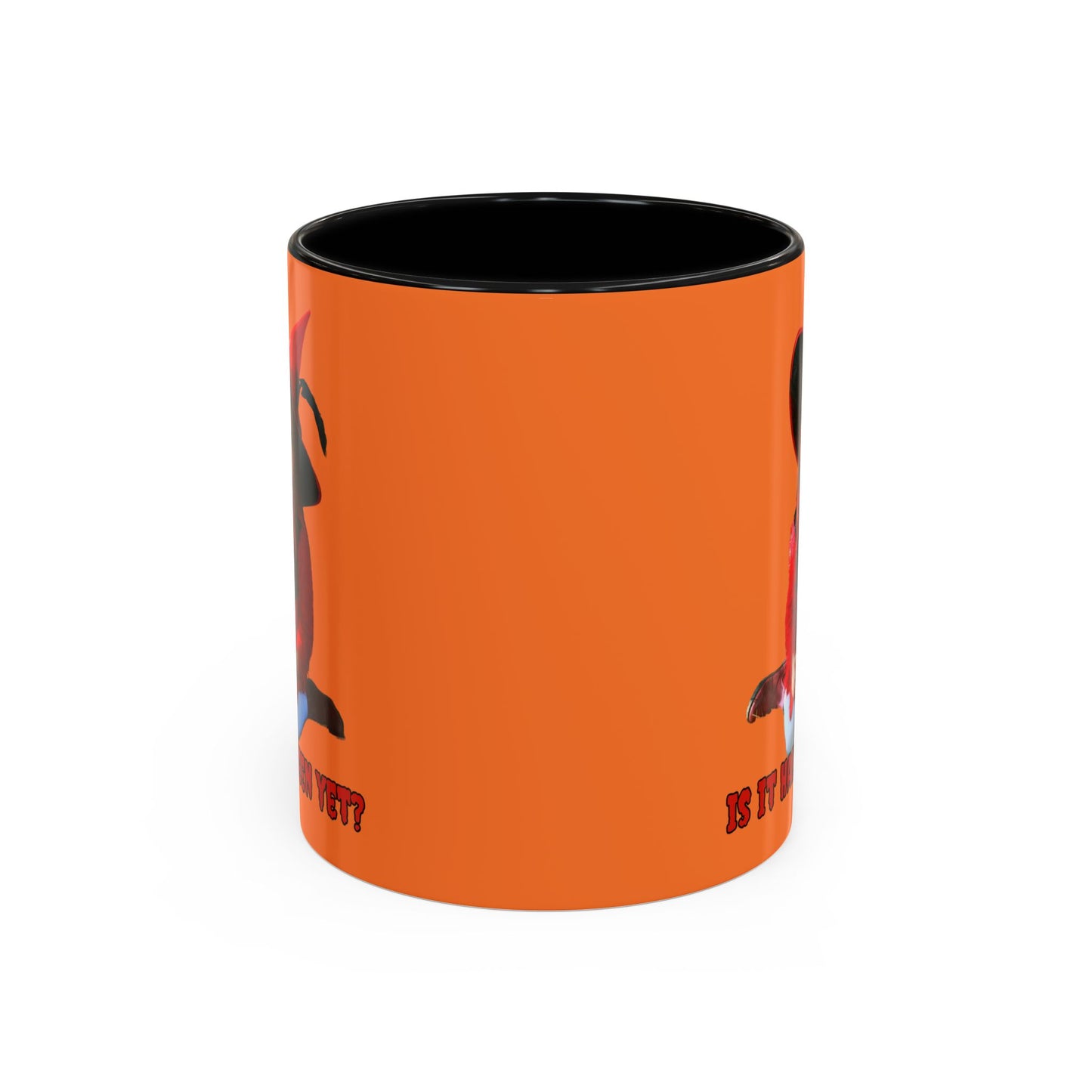 Is it Halloween yet? Orange Accent Mug by CreepyCrafts.boo