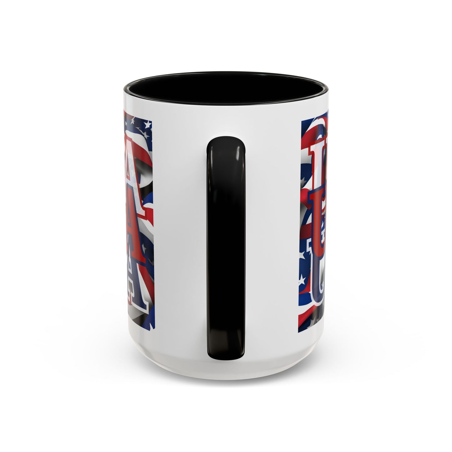 USA Red font Center Patriot Accent Mug by cypherpunkgear.com