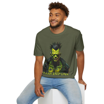 Frankenpunk w/logo Unisex T-Shirt by CreepyCrafts.boo