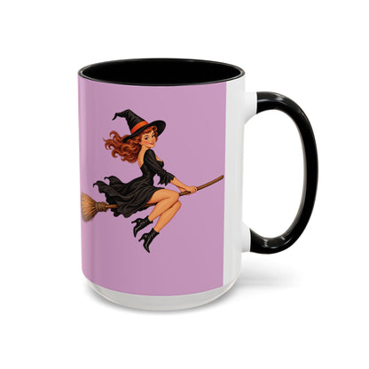 Hazel Hex Pink Accent Mug by CreepyCrafts.boo