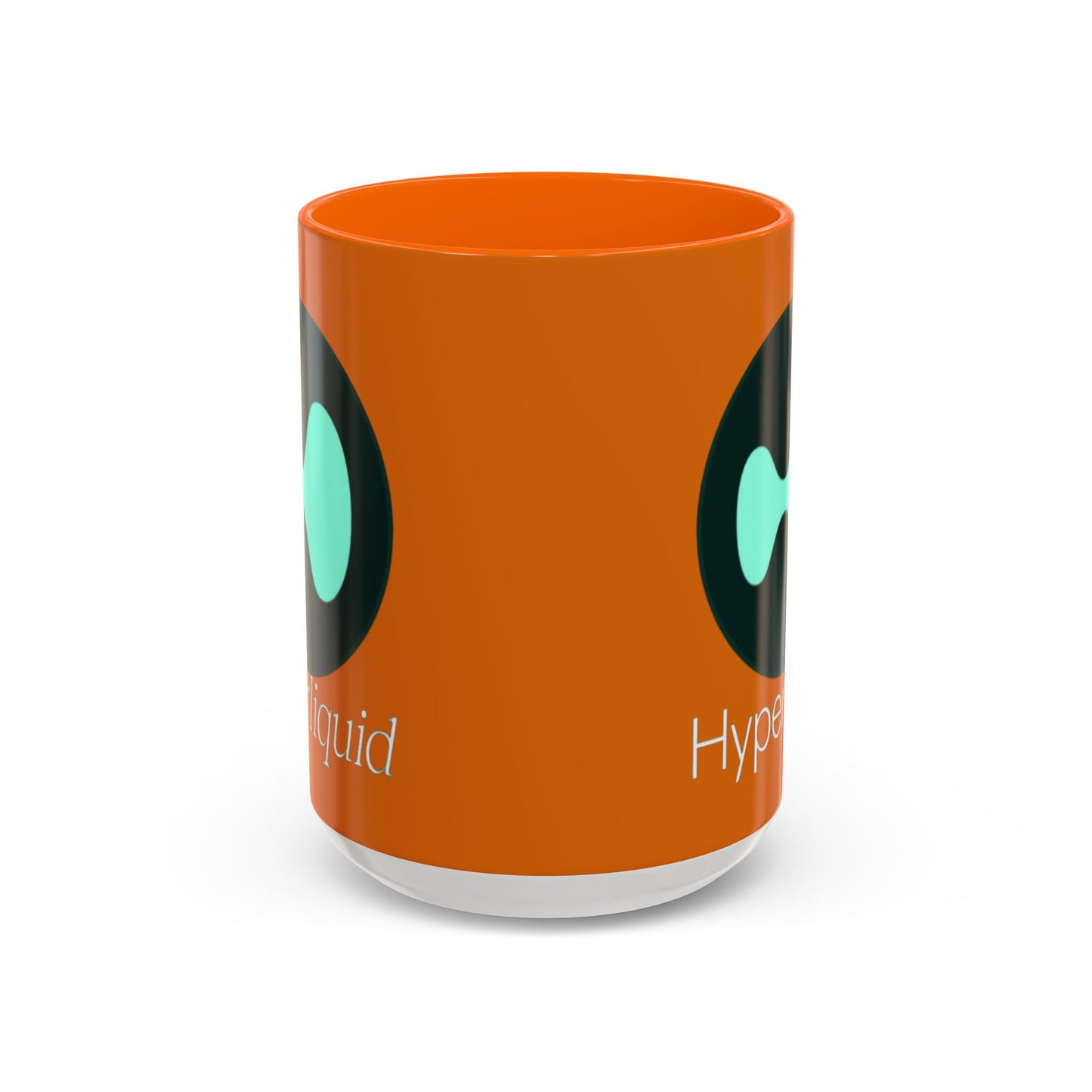 Hyperliquid White font Orange Accent Mug by cypherpunkgear.com