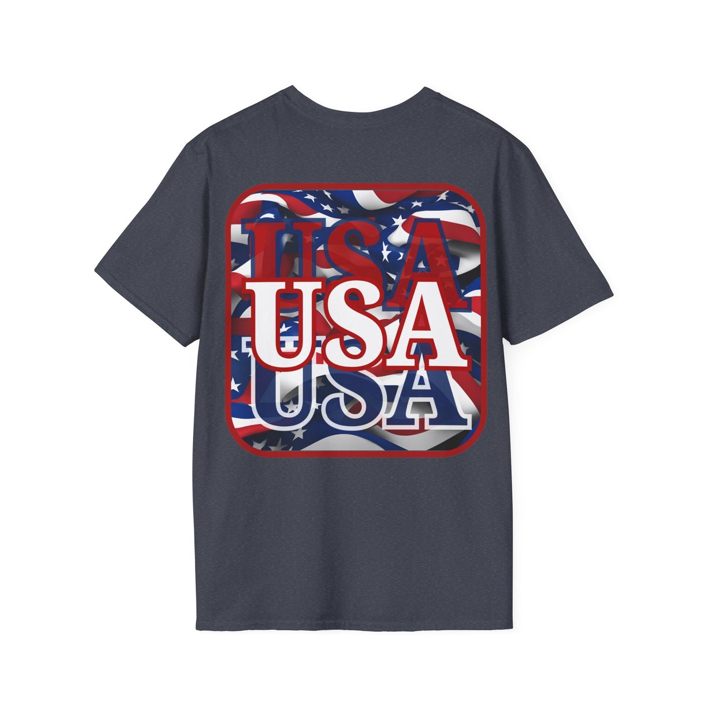 2-sided Red WHITE and Blue USA Patriot DKcolors Unisex T-Shirt by cypherpunkgear