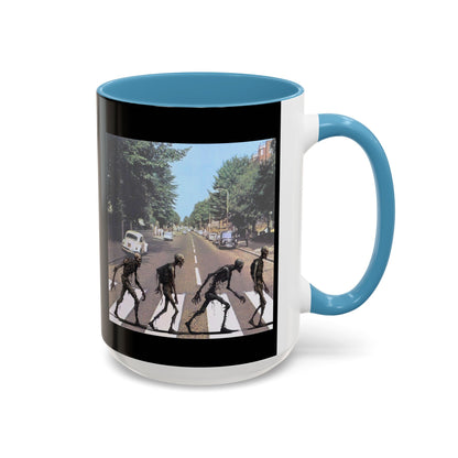 2-sided, Scabby Road Black Accent Mug by CreepyCrafts.boo