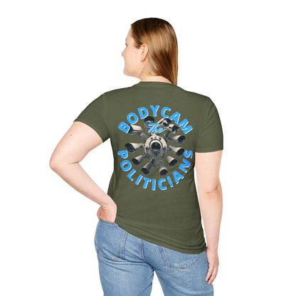 2-sided Bodycam the Politicians Cameras DKcolors Unisex T-Shirt by cypherpunkgear