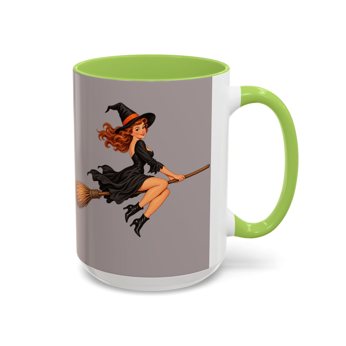 Hazel Hex Grey Accent Mug by CreepyCrafts.boo