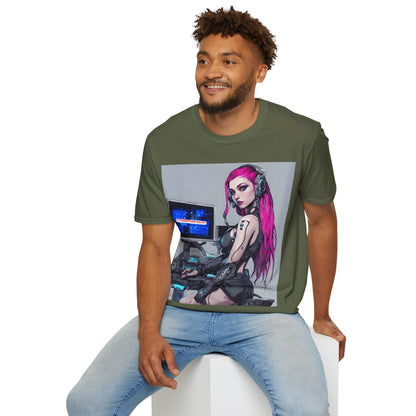 Netrunner Cyberpunk Dark colors Unisex T-Shirt by cypherpunkgear.com