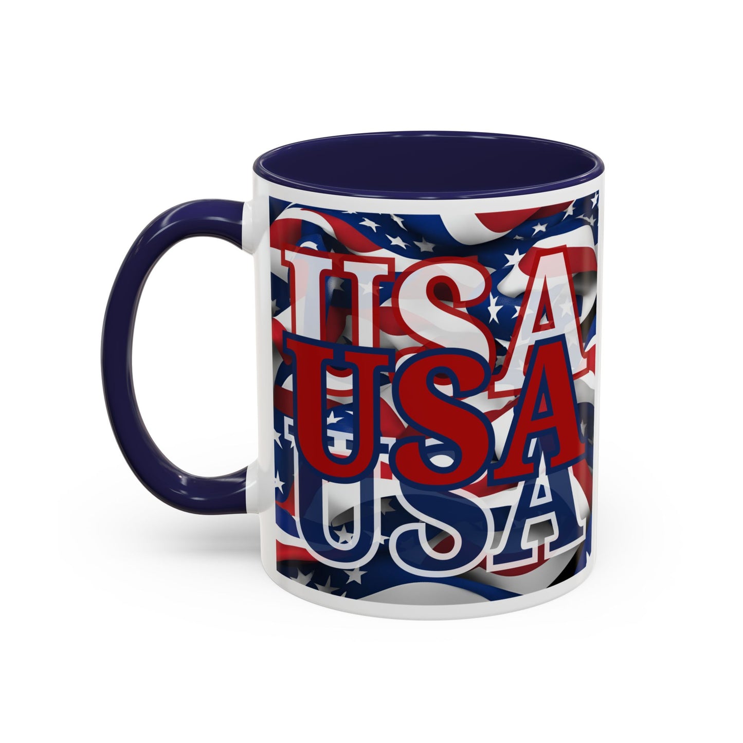 USA RDfont Center Patriot Accent Mug by cypherpunkgear