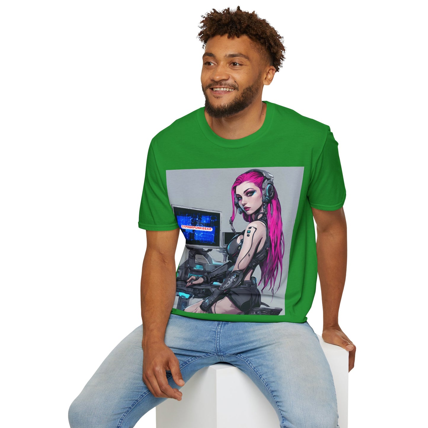 Netrunner Cyberpunk Dark colors Unisex T-Shirt by cypherpunkgear.com