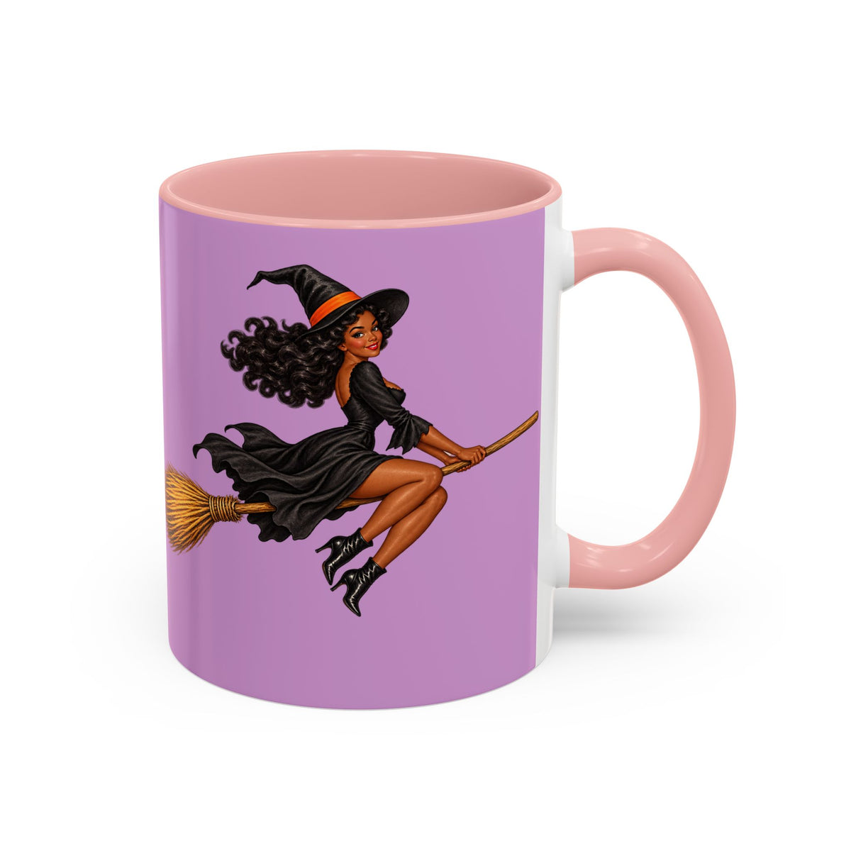 Velvet Vex Pink Accent Mug by CreepyCrafts.boo