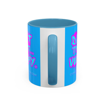 Don't Trust...Verify. Light Blue Accent Mug by cypherpunkgear.com