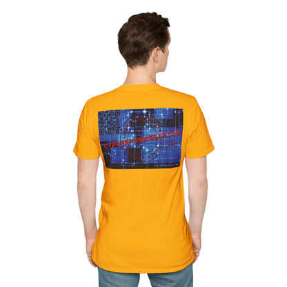 2-sided, cypherpunkgear.com logo Light colors Unisex T-Shirt by cypherpunkgear.com