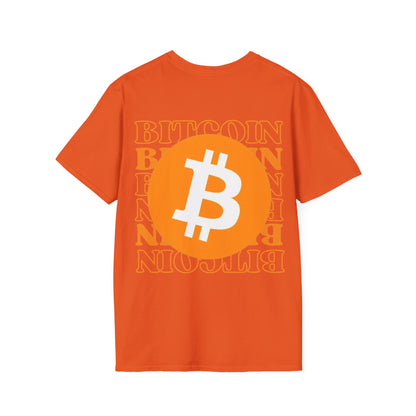 2-sided Bitcoin (BTC) Decentralized Freedom LTcolors Unisex T-Shirt by cypherpunkgear