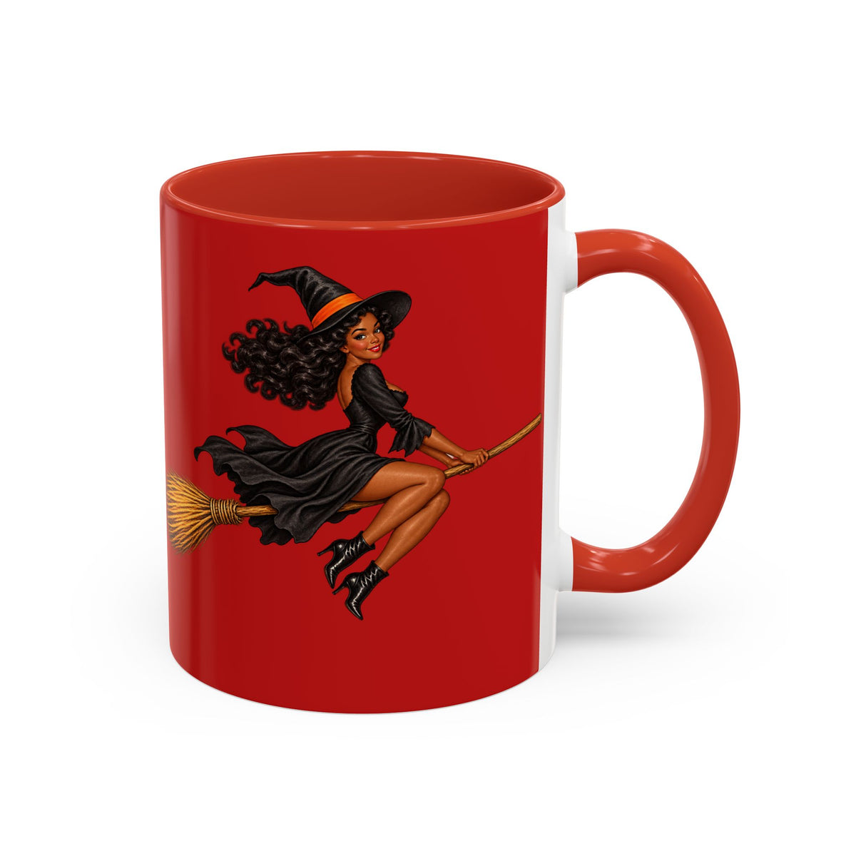 Velvet Vex Red Accent Mug by CreepyCrafts.boo