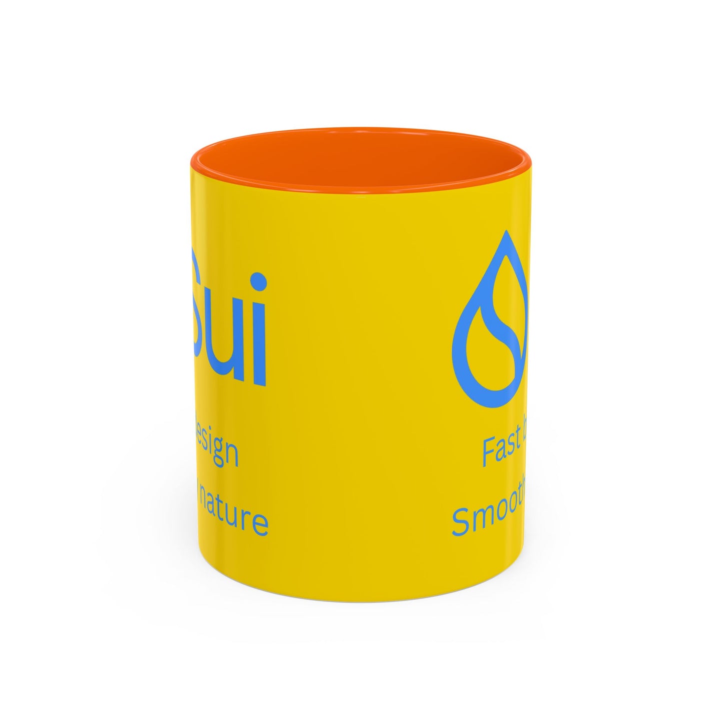 SUI Yellow Accent Mug by cypherpunkgear.com